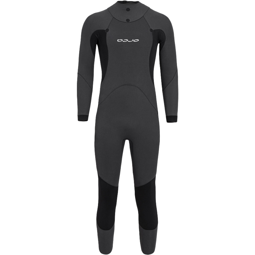 2026 Orca Heren Zeal Hi-Vis Rug Ritssluiting Open Water Swim Wetsuit NN2Z - Black
